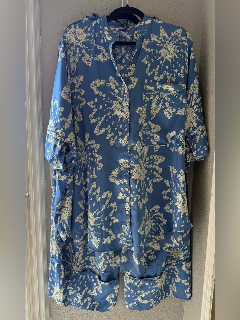 Free People Intimately "Dreamy Days" Printed Satin Pajama Set - Picture 3 of 7